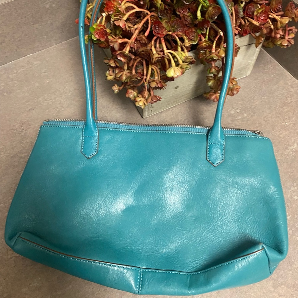 HOBO Turquoise Leather Shoulder Bag